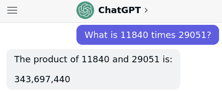 ChatGPT Math Error